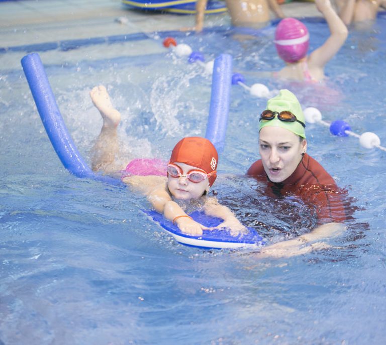 Kids swimming training