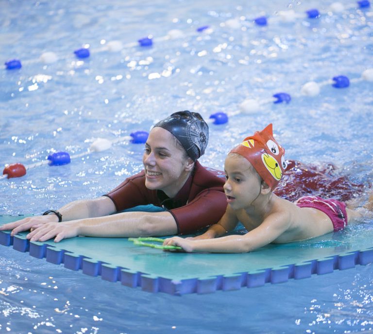 Kids swimming training